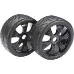 Absima 1:8 buggy kompletni kotači Street 6 krakova crna 2 St.