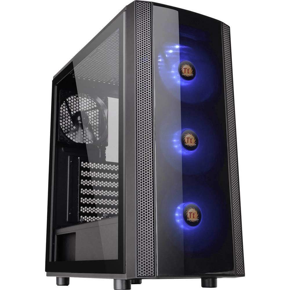 Midi-Tower Kućište za računala Thermaltake Versa J25 RGB Crna 3 predinstalirana LED ventilatora, 1 predinstalirani ventilator, B slika