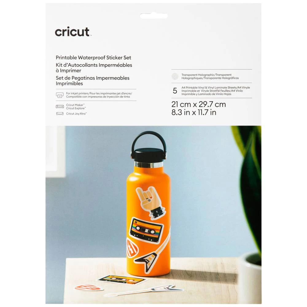 Cricut Sticker Set Waterproof A4 set folije Širina reza 29.7 cm prozirna slika
