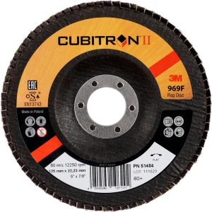 <br>  3M<br>  51484<br>  Cubitron™<br>  lamelna brusna ploča<br>  promjer 125 mm<br>  Promjer bušotine 22 mm<br>  <br>  10 St.<br> slika
