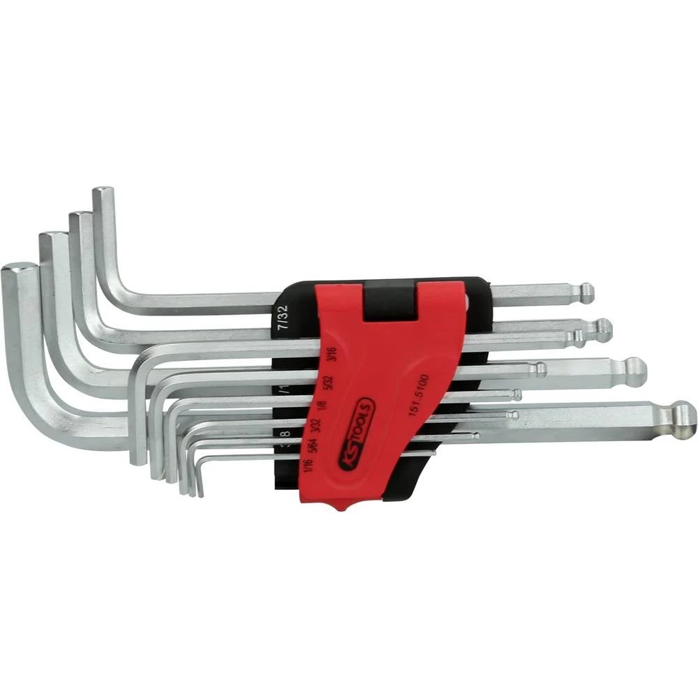 KS Tools 151.5100 unutarnji šesterokutni komplet kutnih odvijača 1/16 palac, 5/64 palac, 3/32 palac, 1/8 palac, 5/32 pal slika