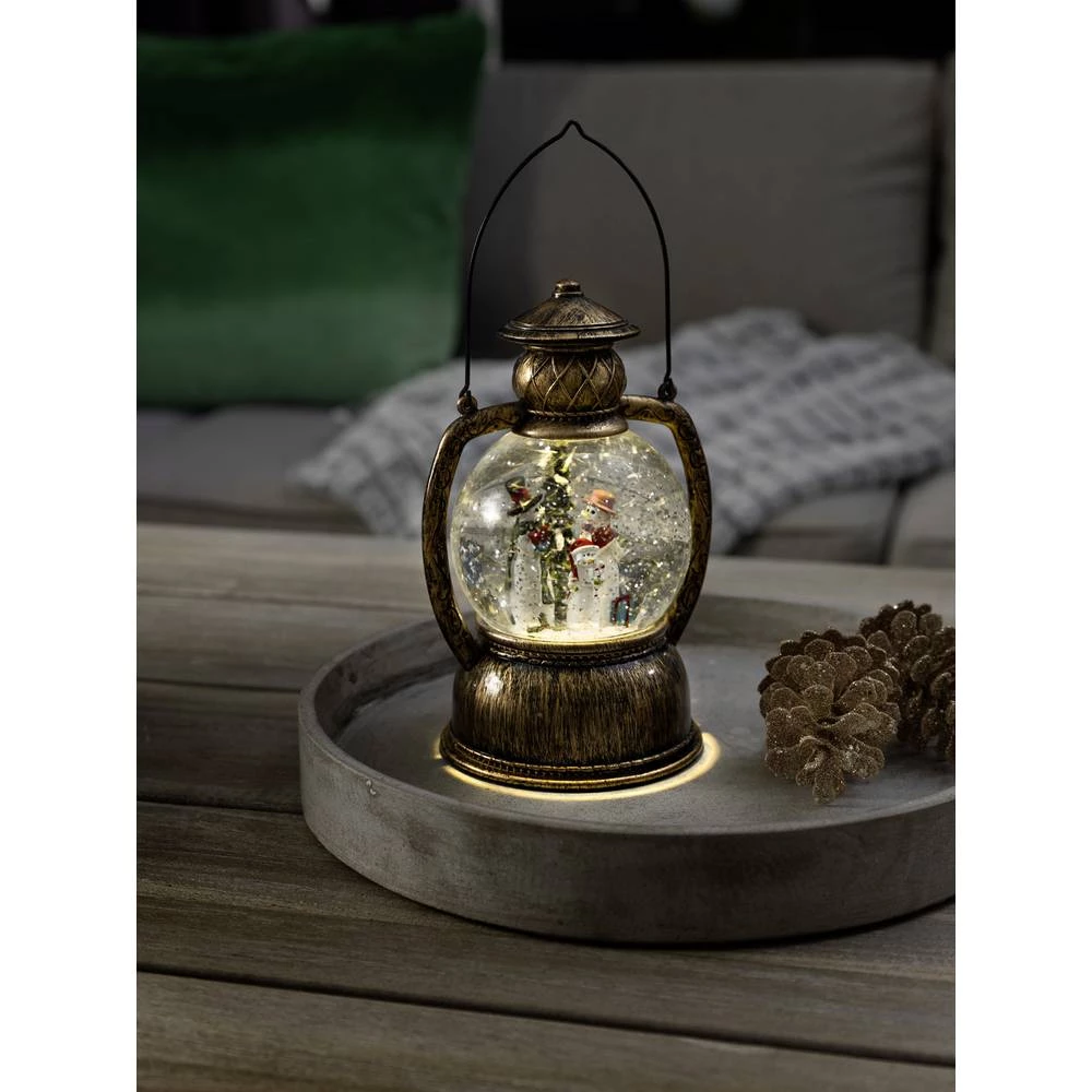 Konstsmide 3498-000 LED lampion obitelj snjegovića toplo bijela mjedena slika