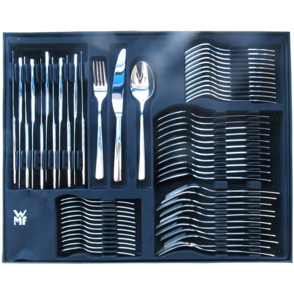 WMF Boston set pribora za jelo 60-dijelni komplet nehrđajući čelik (rostfrei) pranje u perilici posuđa srebrna 11.2000.9 slika