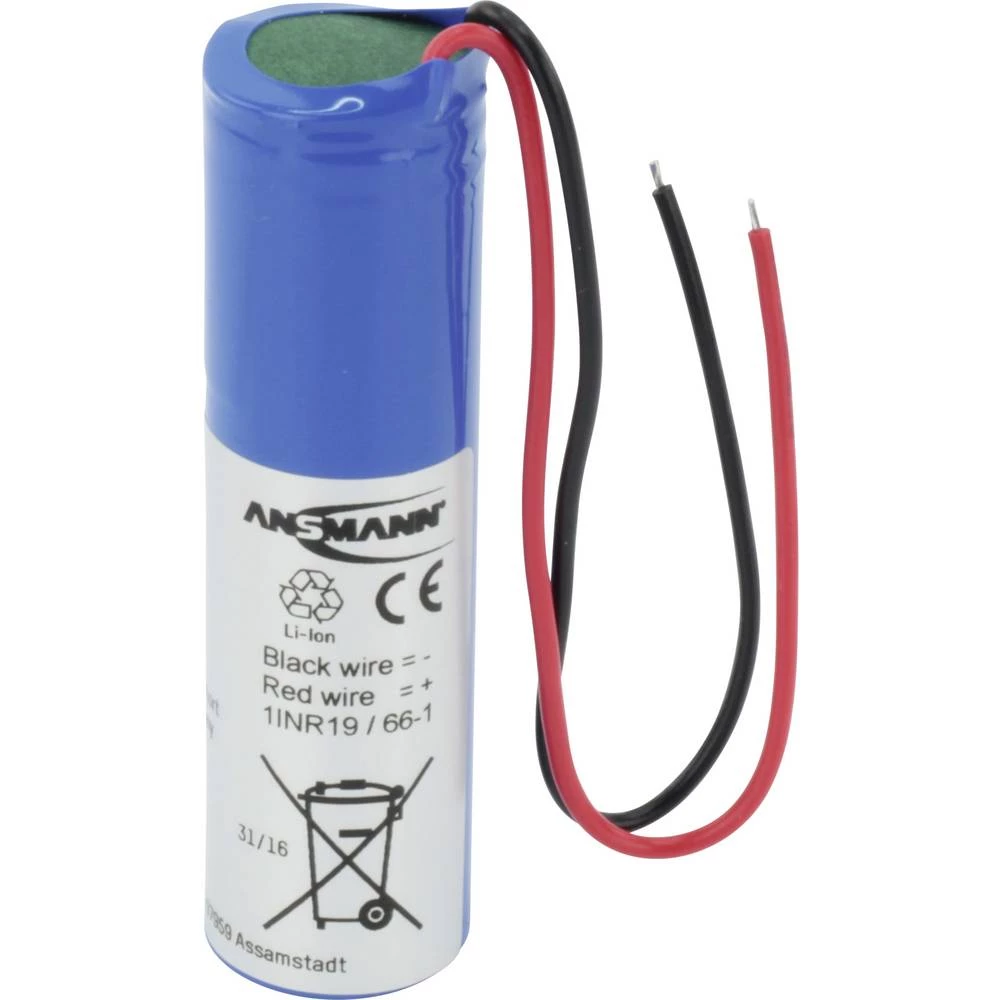 Ansmann 1S1P Specijalni akumulatori 18650 Kabel Li-Ion 3.6 V 2600 mAh slika