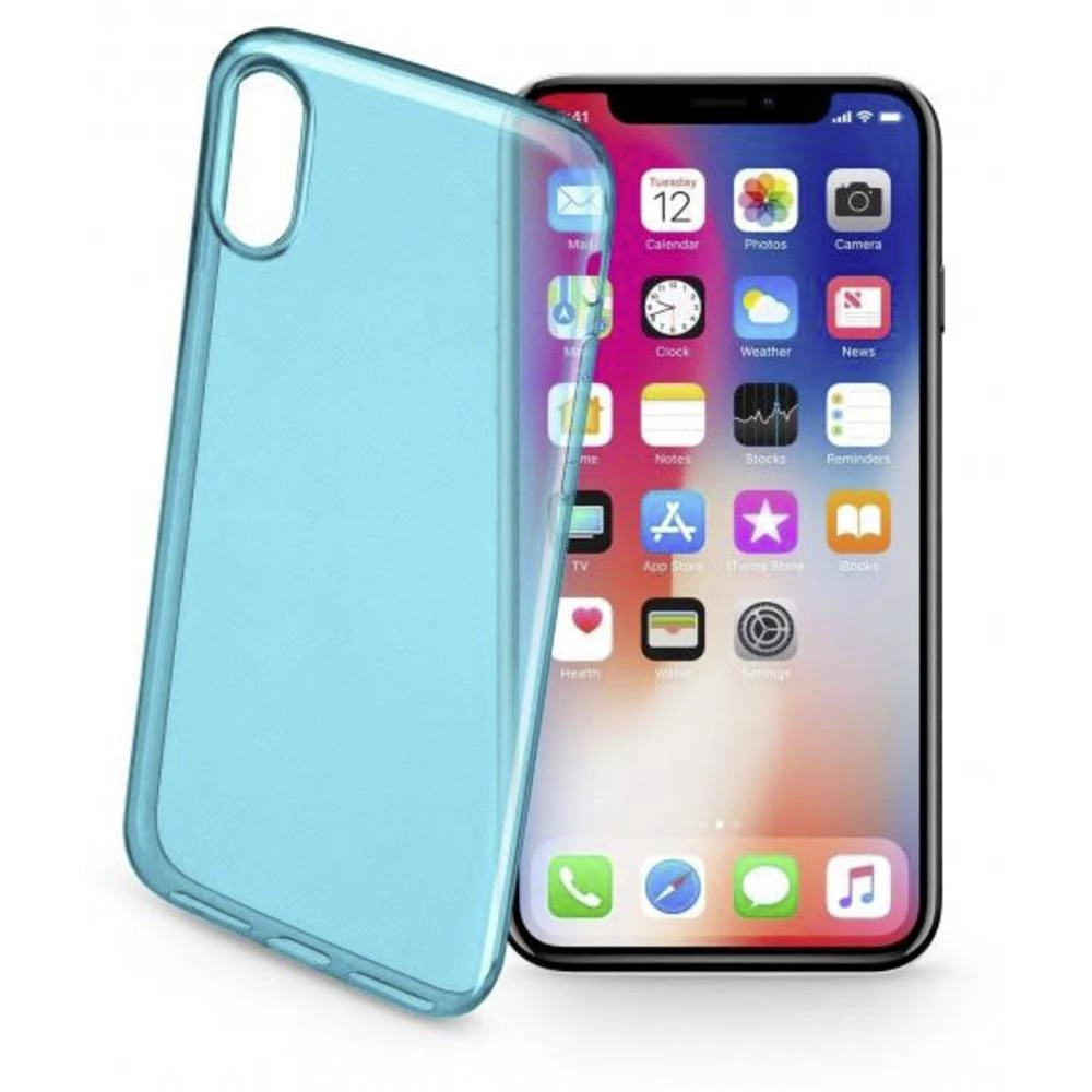 iPhone stražnji poklopac Cellularline COLORCIPH8G Pogodno za: Apple iPhone X, Zelena (prozirna) slika