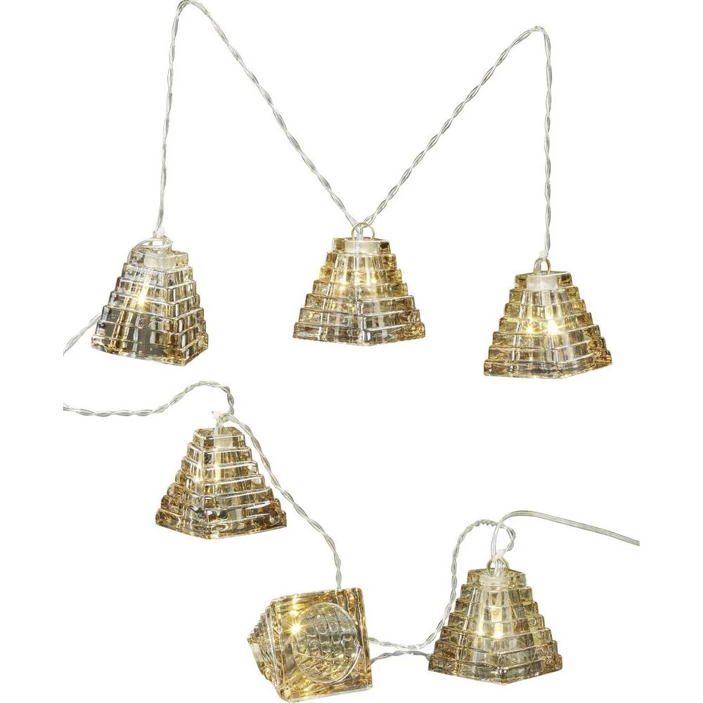 Hellum 564037 svjetlosni lanac na baterije unutra baterijski pogon Broj žarulja 6 LED toplo bijela Osvjetljena duljin slika