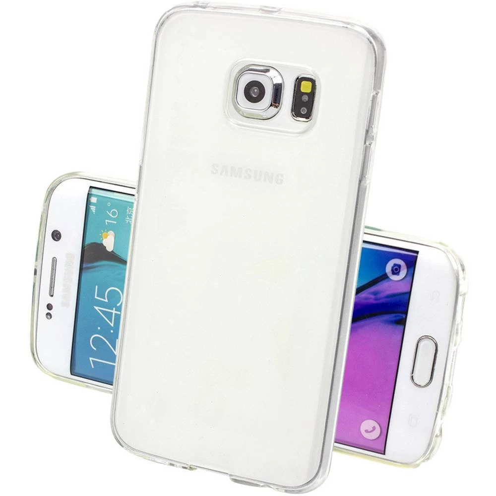 Perlecom Stražnji poklopac za mobilni telefon Pogodno za: Samsung Galaxy S7 Edge Prozirna slika