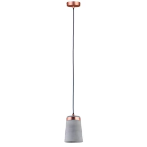 Viseća svjetiljka LED E27 20 W Paulmann Neordic Stig 79617 Betonsko-siva boja, Bakrena mat slika