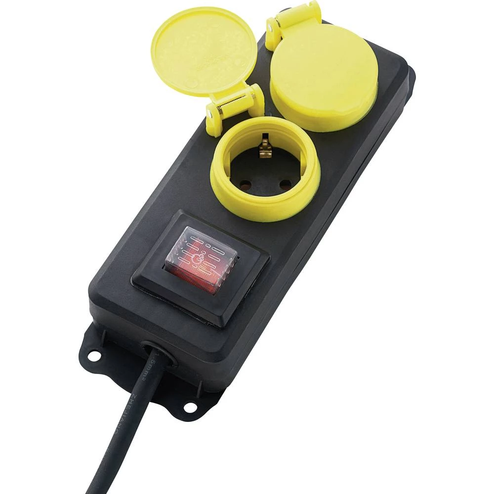 Basetech BT-1890357 Razdjelna letva s prekidačem Žuta, Crna Utičnica slika