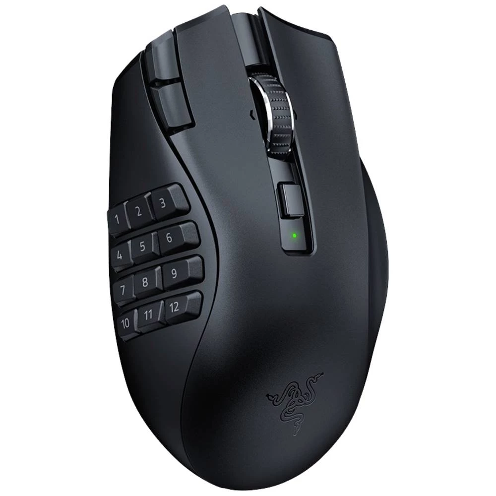 RAZER Naga V2 HyperSpeed  ergonomski miš za igranje Bluetooth®, bežični   optički crna 21 Tipke 30000 dpi ergonomski slika