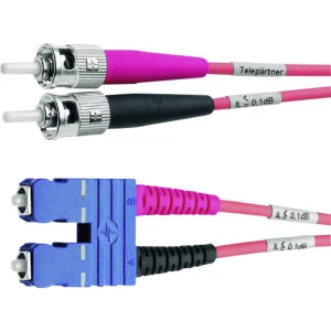 Staklena vlakna Svjetlovodi Priključni kabel [1x Muški konektor ST - 1x Muški konektor SC] 9/125 µ Singlemode OS2 2 m Tele slika