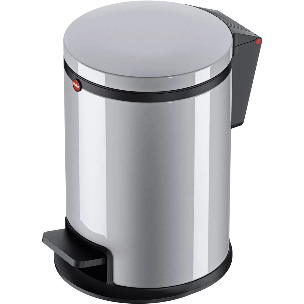 Kozmetička posuda 3 l Hailo Pure S (&Oslash; x V) 178 mm x 280 mm Srebrna Mehanizam stopalo-pedal 1 ST slika
