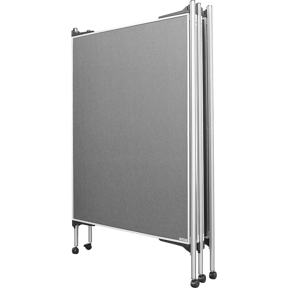 Magnetoplan zid za prezentacije   filc siva upotrebljiva na obje strane, sklopiva, ploča za čavliće 1101007 slika