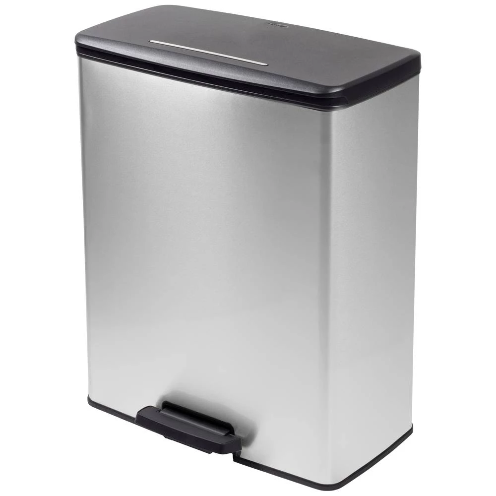 Curver Deco bin slim 254610 kontejner za limenke 65 l (Š x V x D) 480 x 615 x 280 mm srebrna, crna 1 St. slika