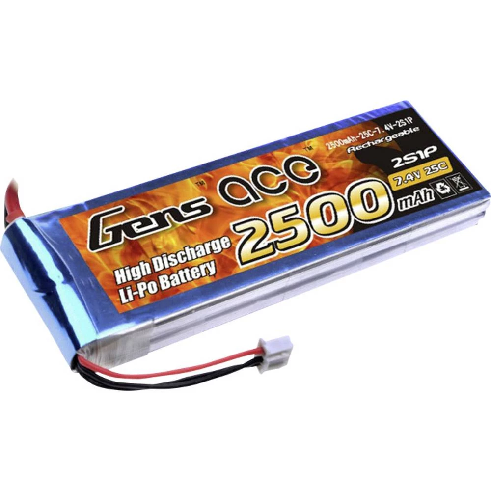 LiPo akumulatorski paket za modele 7.4 V 2500 mAh Broj ćelija: 2 25 C Gens ace Softcase Sustav T-konektora slika