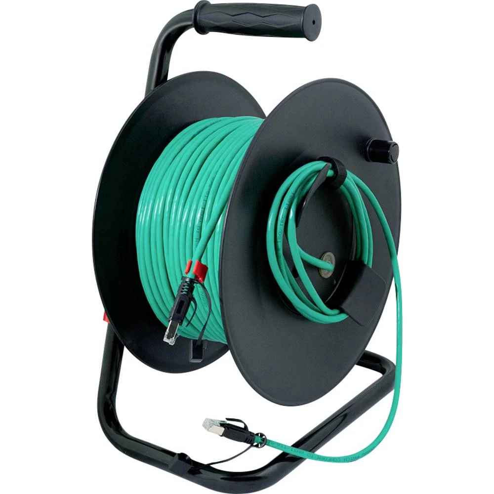 LogiLink RJ45 mreža kabelski bubanj CAT 6a S/FTP 80 m zelena slika