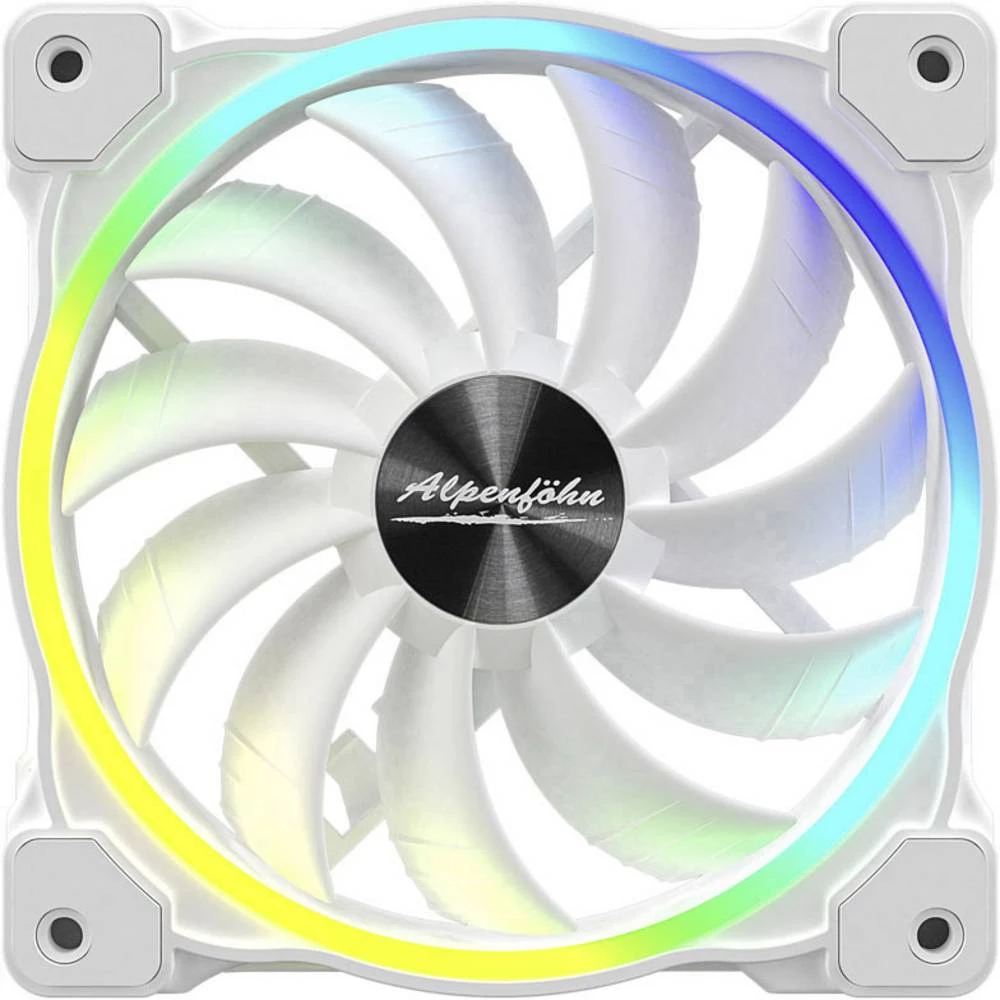 Ventilator za PC kućište Alpenföhn Wing Boost 3 ARGB PWM Bijela (Š x V x d) 120 x 120 x 25 mm slika