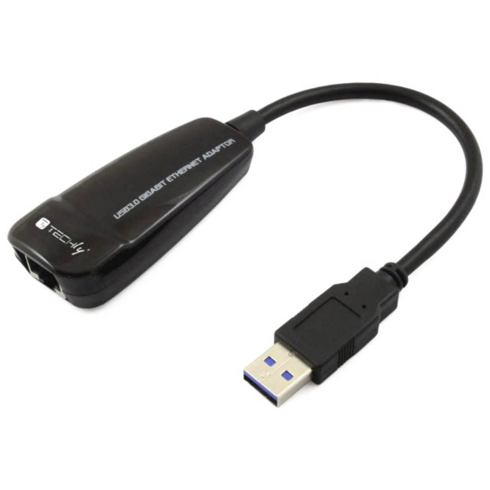 USB 3.0 Adapter [1x Muški konektor USB 3.0 tipa A - 1x Ženski konektor RJ45] Crna TECHly slika