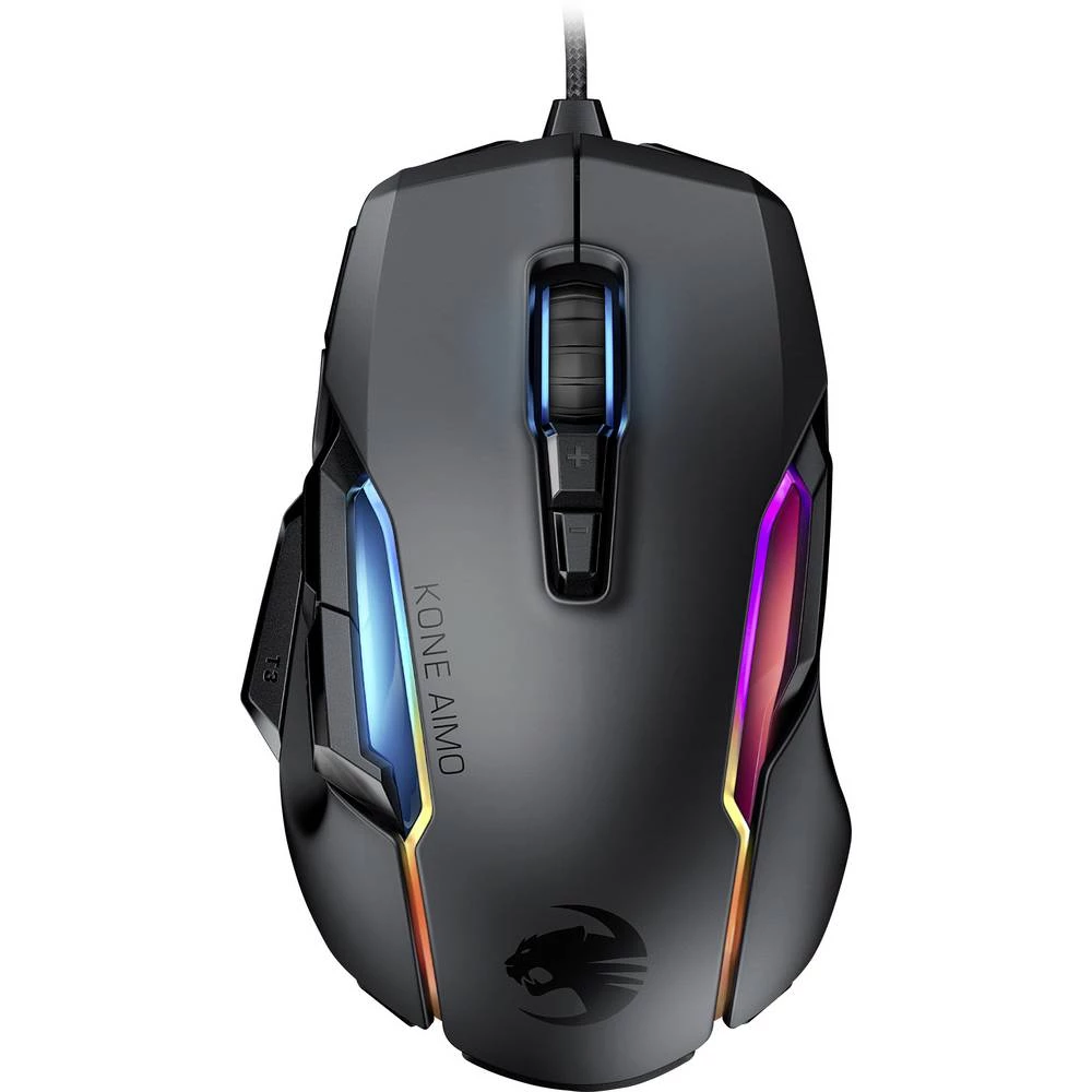 Roccat    Kone AIMO    žičani    igraći miš    optički    integrirana profilna memorija    crna slika