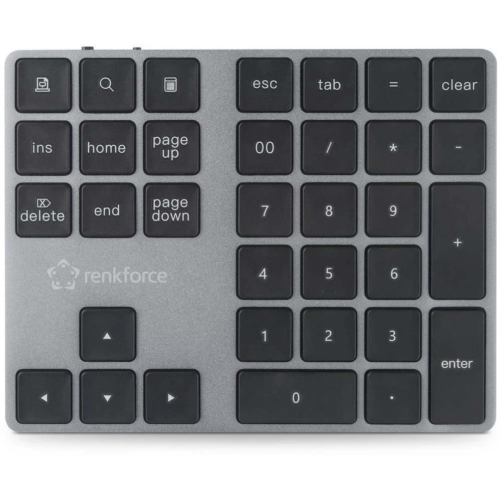 Renkforce RF-NK-200 Bluetooth® numerička tipkovnica ponovo punjiv siva slika