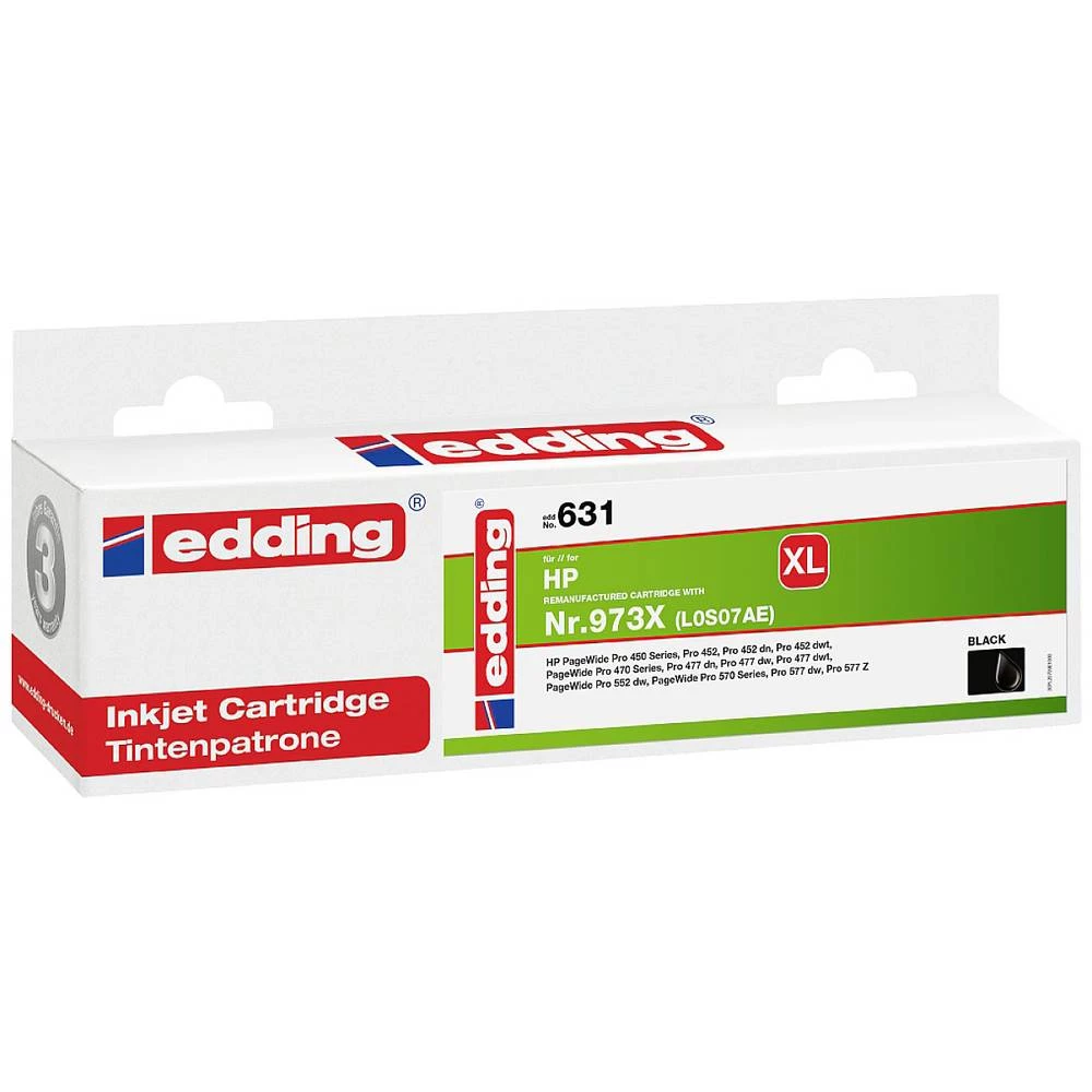 edding uložak za pisač EDD-631 zamjenjuje HP 973X (L0S07AE) - crni - sadržaj: 246 ml Edding patrona tinte zamijenjen HP 973X (L0S07AE) kompatibilan  crn EDD-631 18-631 slika