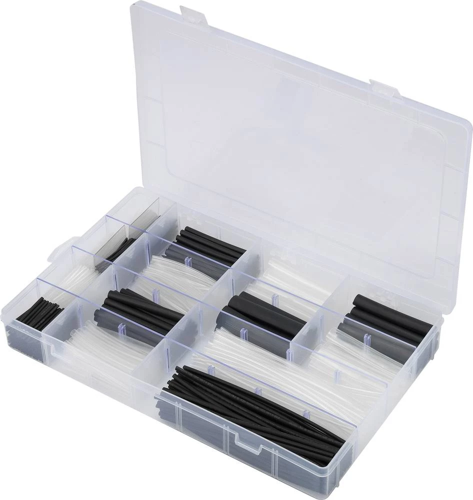 Skupljeni skup cijevi 1000 dijelova crne boje, transparentan slika