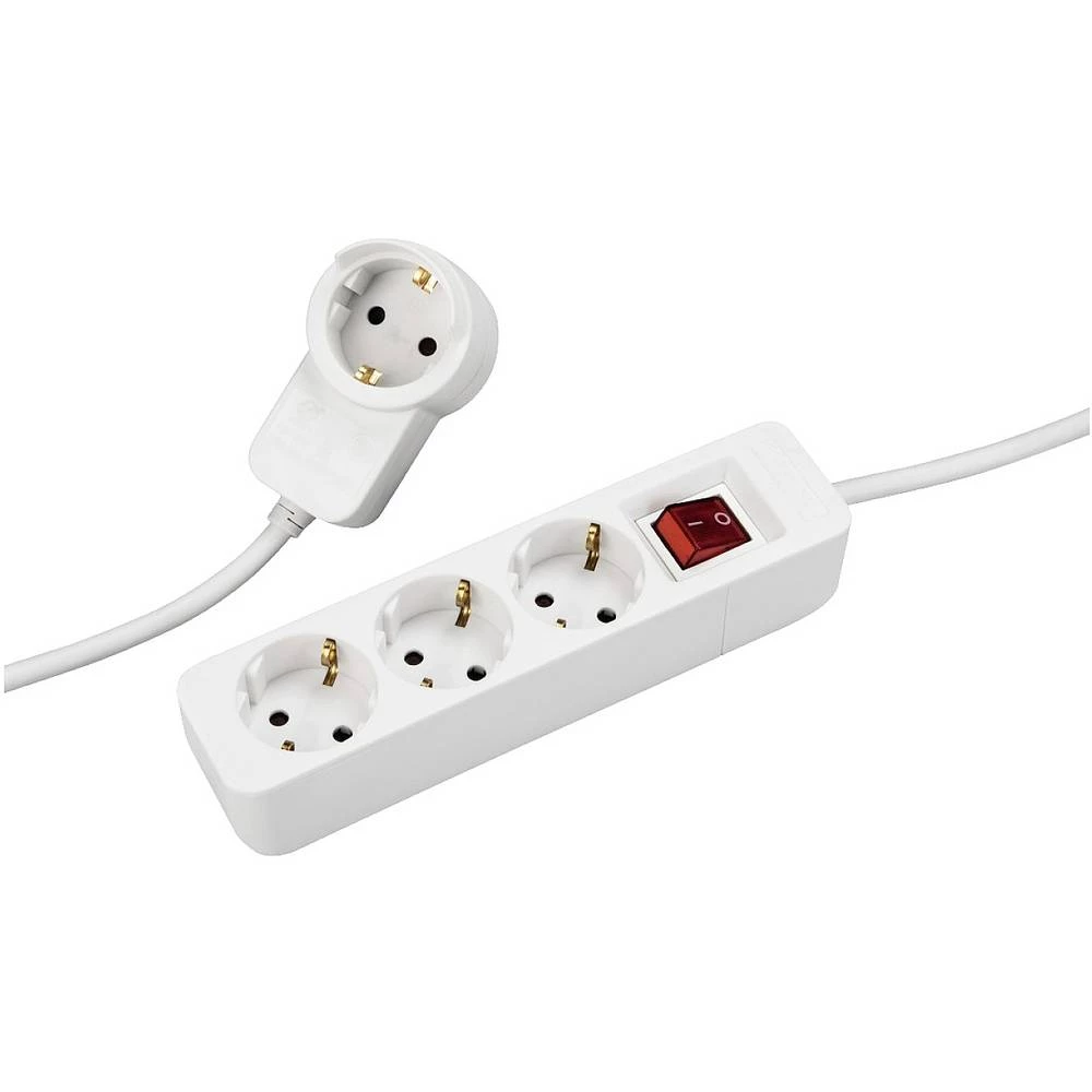 Hama 00133800 razdjelna letva s prekidačem  bijela utičnica 1 St. slika