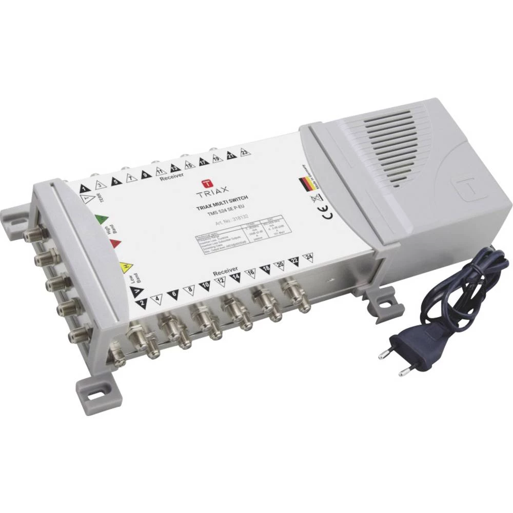 Satelitski multiprekidač Triax TMS 524 SE P-EU Ulazi: 5 (4 Sat/1 zemaljske) Broj sudionika: 24 slika