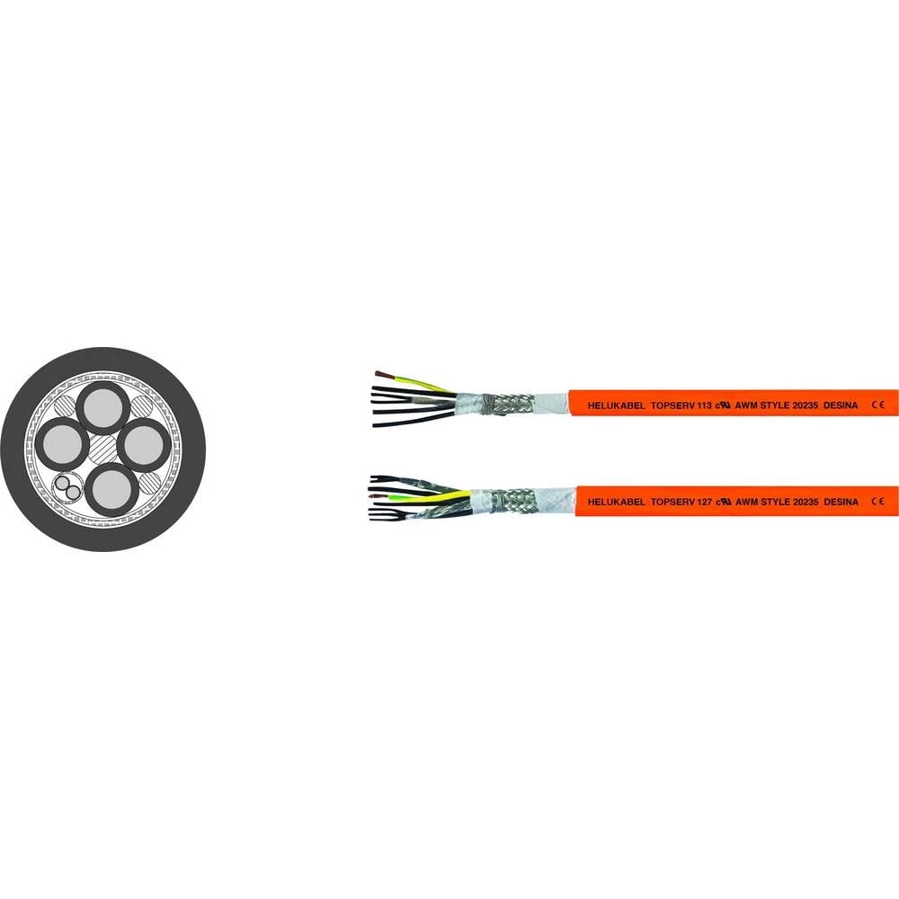 Helukabel TOPSERV® 112 vod za servo 4 G 1.50 mm² + 2 x 1.50 mm² narančasta 707280 100 m slika