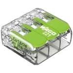 WAGO 221-423 221 spojna stezaljka fleksibilno: 0.14-4 mm² kruti: 0.2-4 mm² Broj polova (broj): 3 50 St. prozirna, zelena