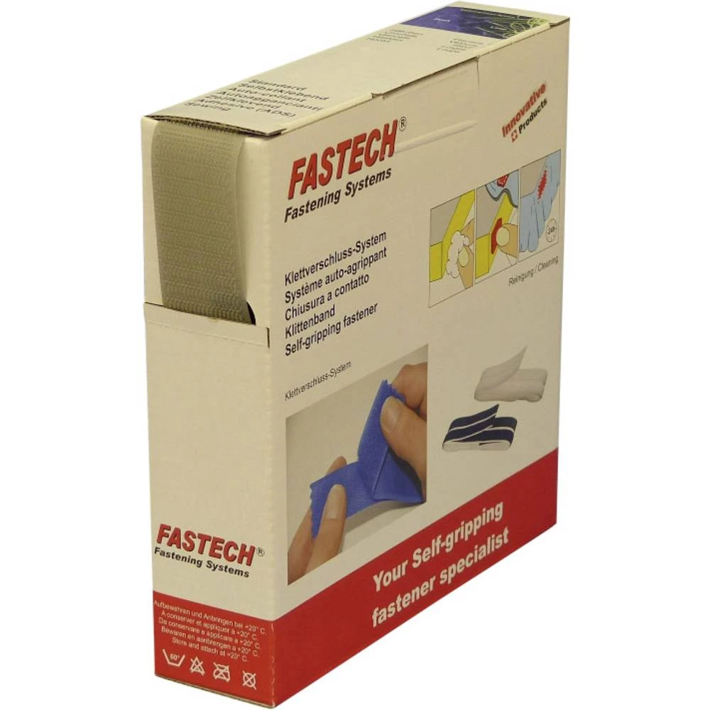 Prianjajuća traka Šivanje Statički dio (D x Š) 10 m x 30 mm Svijetlosiva Fastech 10 m slika