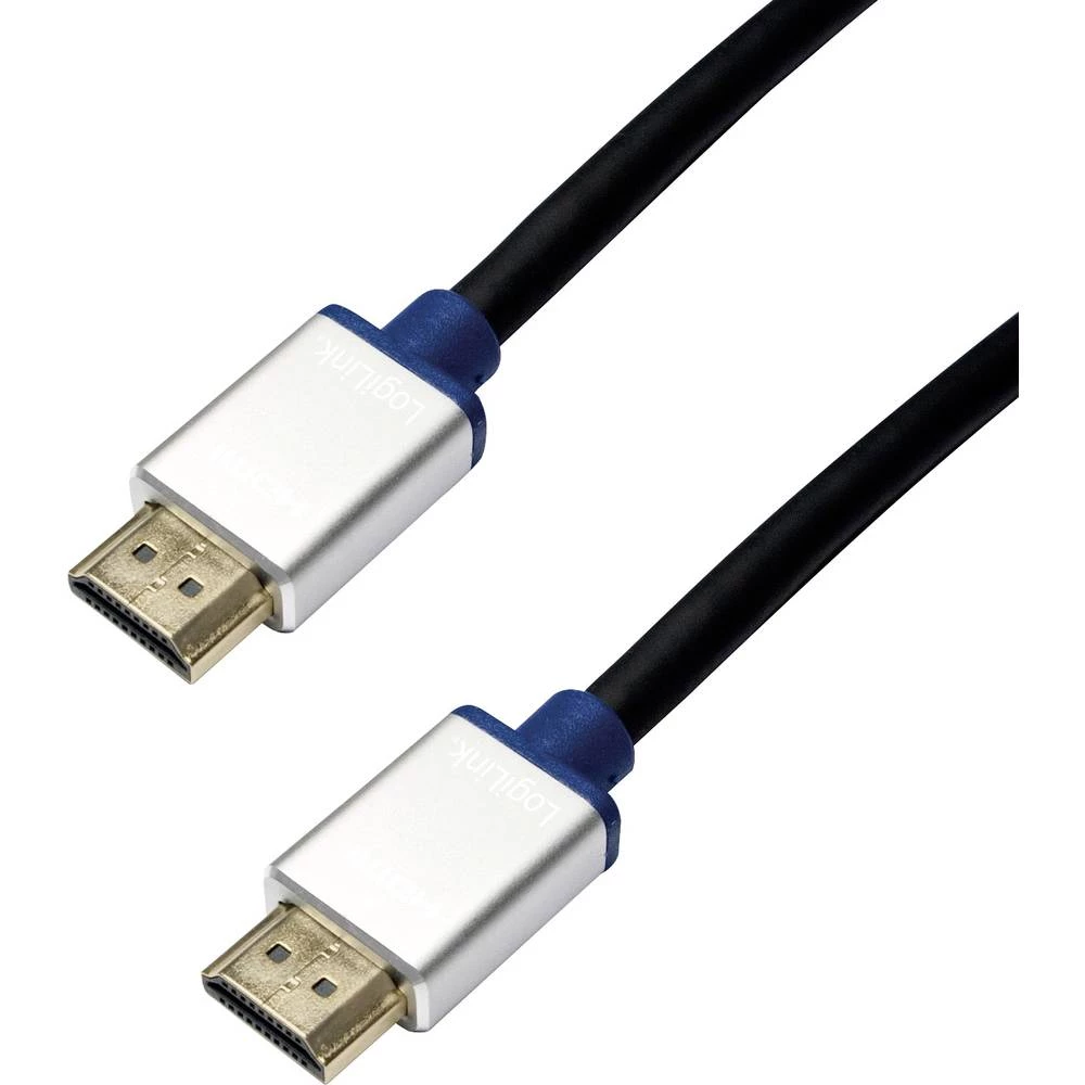 LogiLink HDMI Priključni kabel [1x Muški konektor HDMI - 1x Muški konektor HDMI] 3 m Crna slika