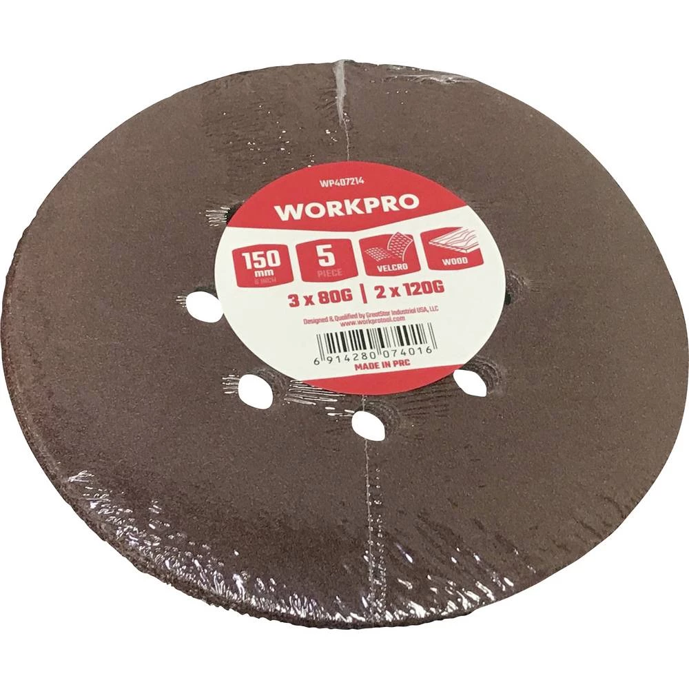 WorkPro WP407214 brusni papir za brusnu ploču (Ø) 150 mm 5 kom. slika