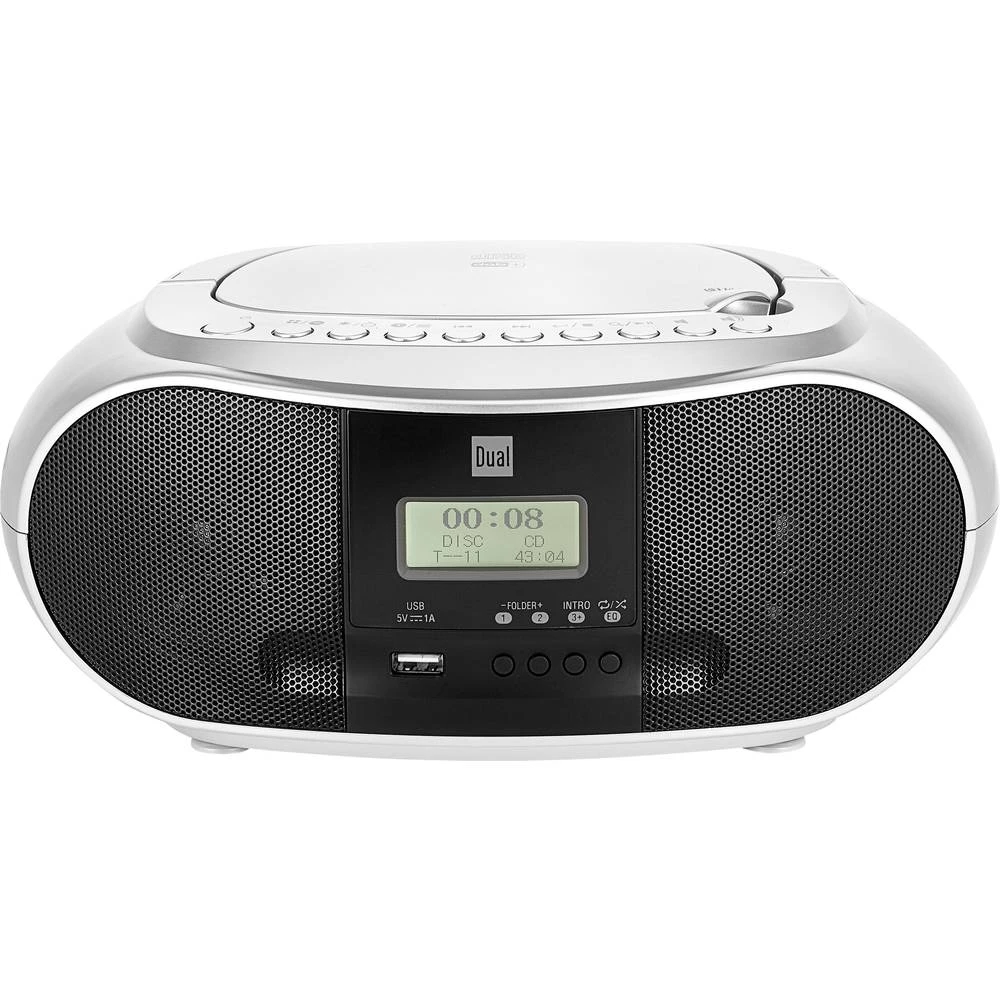 Dual DAB-P 170 N/A AUX, Bluetooth, CD, USB Funkcija punjenja baterije Srebrna, Crna slika
