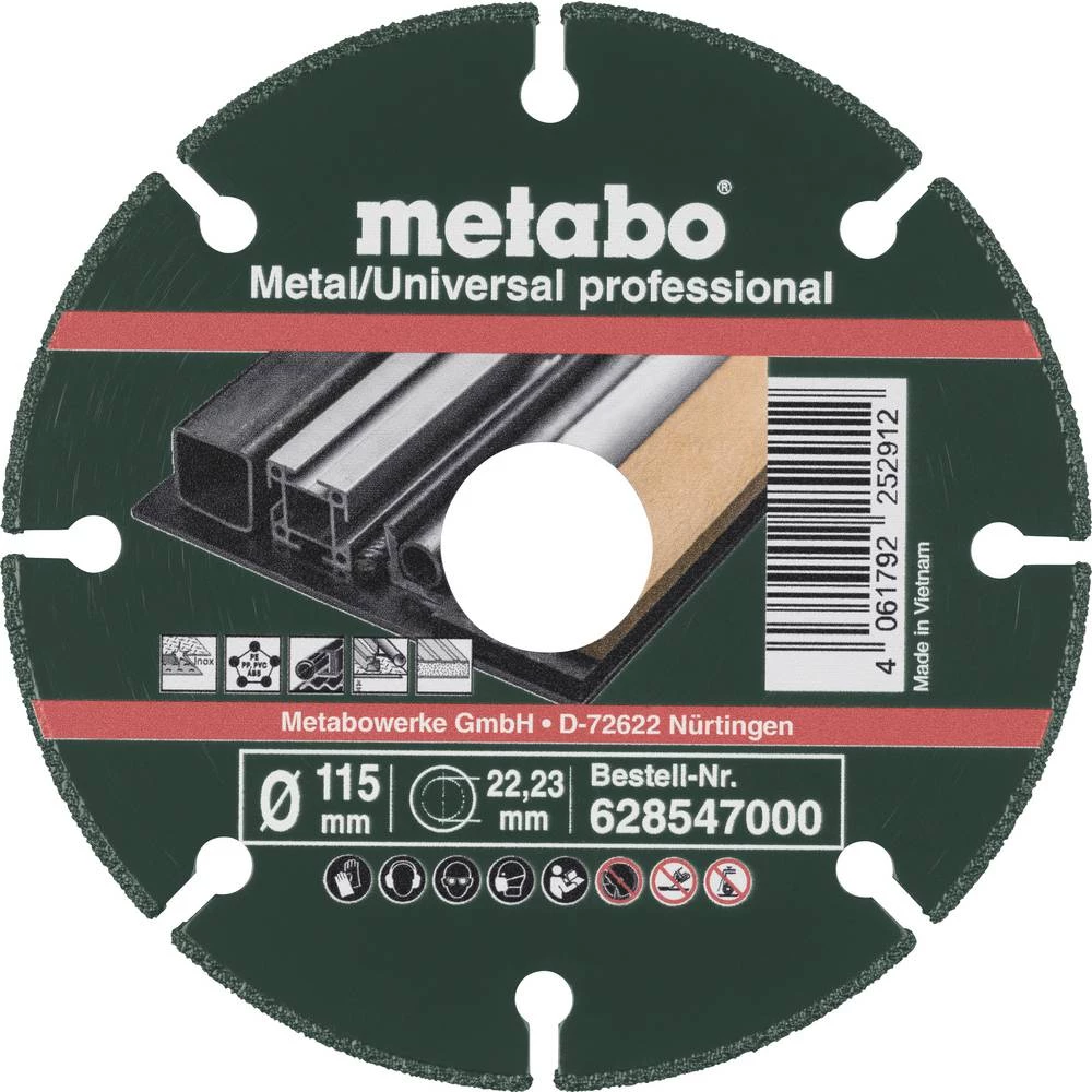 Metabo 628547000 dijamantna rezna ploča 115 mm 10 kom. metal (pocinčani) slika