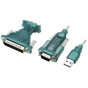 LogiLink serijsko sučelje adapter [1x muški konektor USB 2.0 tipa a - 1x 9-polni muški konektor D-Sub, 25-polni muški konektor D-Sub] 1.3 m zelena slika
