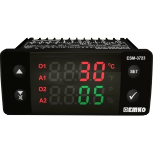 Emko ESM-3723.5.6.6.0.1/01.01/1.6.6.0 2-točkovni i pid kontroler termostat relej 5 A (D x Š x V) 65 x 76 x 35 mm slika