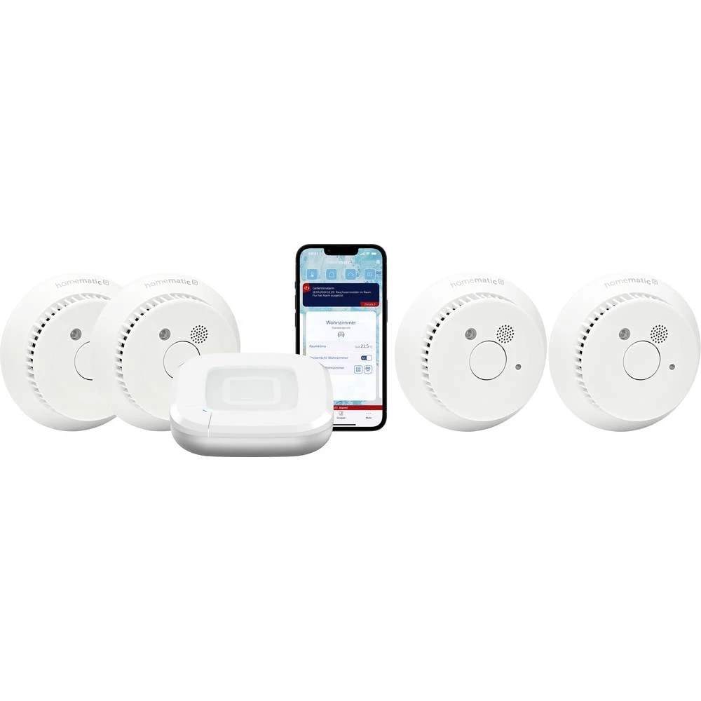Homematic IP početni komplet-detektor dima za 4 prostorije HmIP-SK27+HmIP-SWSD-2 slika