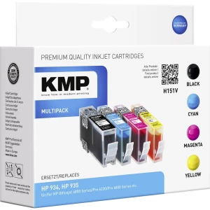 KMP Kombinirano pakiranje tinte Zamijena HP 934, 935 Kompatibilan Kombinirano pakiranje Crn, Cijan, Purpurno crven, Žut H151V 17 slika
