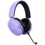 Trust GXT491P FAYZO igre Over Ear Headset Bluetooth® virtual surround ljubičasta Surround zvuk, utišavanje mikrofona,