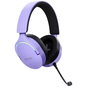 Trust GXT491P FAYZO igre Over Ear Headset Bluetooth® virtual surround ljubičasta Surround zvuk, utišavanje mikrofona, slika