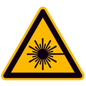 Znak upozorenja Laser Aluminij 100 mm ISO 7010 1 ST slika