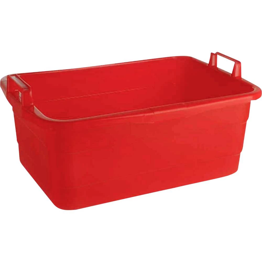 Četvrtasta kada 50 cm / 26 l crvene podignute ručke slika