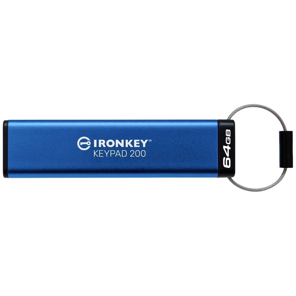 Kingston IronKey Keypad 200 USB stick maloprodaja 64 GB plava boja IKKP200/64GB USB 3.2 gen. 1 (USB 3.0) slika