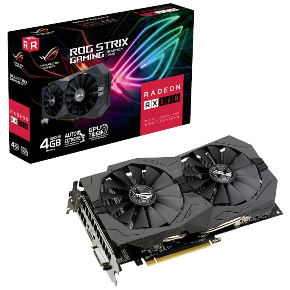 Asus grafička kartica AMD Radeon RX 560 Gaming 4 GB GDDR5-RAM PCIe  HDMI™, DVI slika