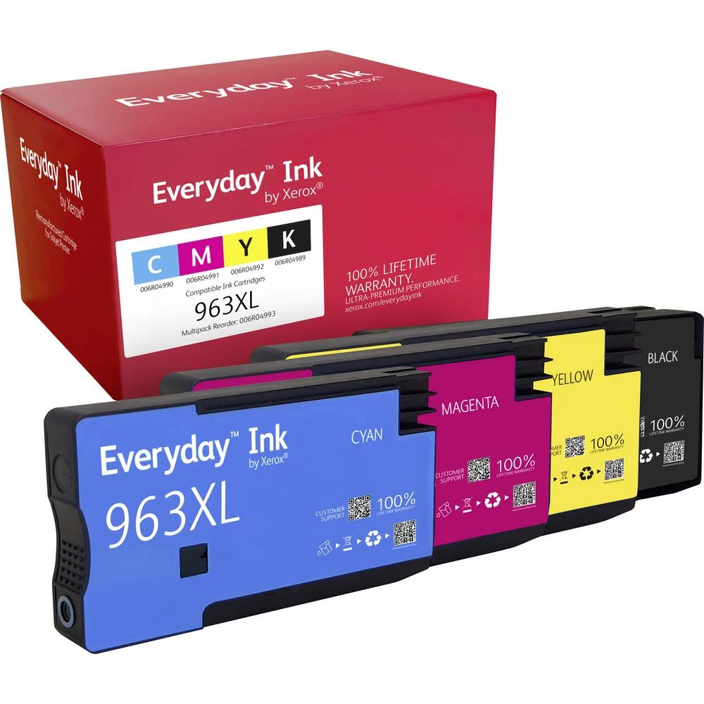 Xerox tinta zamijenjen HP 963XL, 3JA30AE, 3JA27AE, 3JA28AE, 3JA29AE kompatibilan kombinirano pakiranje cijan, purpurno c slika