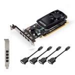 PNY grafička kartica Nvidia Quadro P1000 4 GB GDDR5-RAM PCIe x16 PCIe 3.0 x16, DisplayPort, mini displayport nisko profilna