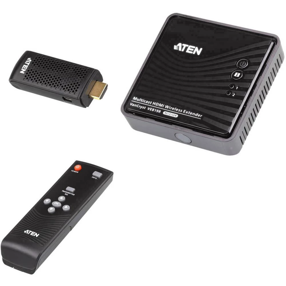 ATEN VE819-AT-G HDMI uređaj za bežični prijenos (komplet) 10 m  1920 x 1080 Pixel slika