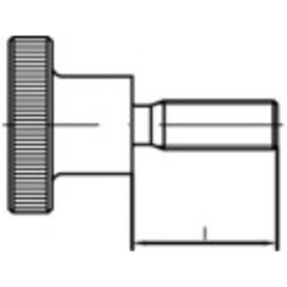 TOOLCRAFT  1060865 vijci s rebrastom glavom M6 10 mm  DIN 464   nehrđajući čelik  10 St. slika