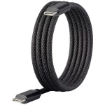Renkforce USB kabel USB 2.0 USB-C® utikač, USB-C® utikač 1.00 m crna #####mit magnetischer Aufwicklung, oplaštenje od te